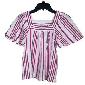Ann Taylor LOFT Striped Square Neck Top sz XXS Pet